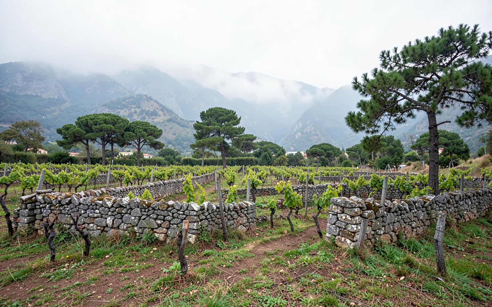 Landschap van de Dão met bergen op de achtergrond